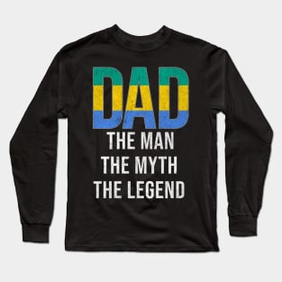 Gabonese Dad The Man The Myth The Legend - Gift for Gabonese Dad With Roots From Gabonese Long Sleeve T-Shirt